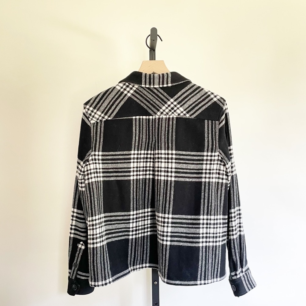 Pendleton Black & White Plaid Wool Shacket - Picture 6 of 6